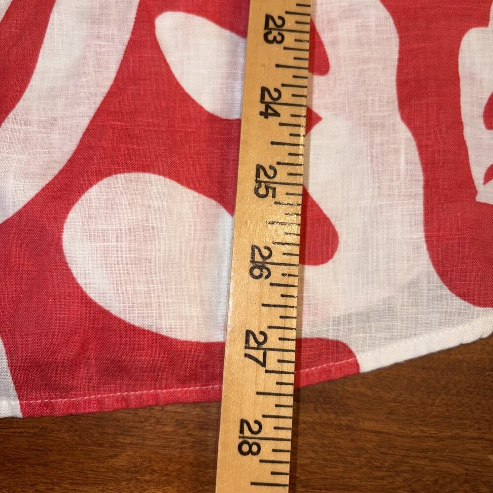 CHICO’S Size 3 (XL) No Iron 100% Linen 3/4 Sleeve Button Up Watermelon Punch - Picture 4 of 6